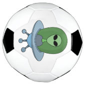 エイリアンは小さな宇宙船で サッカーボール (回転)