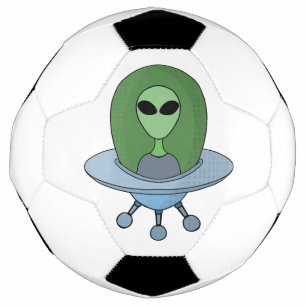 エイリアンは小さな宇宙船で サッカーボール