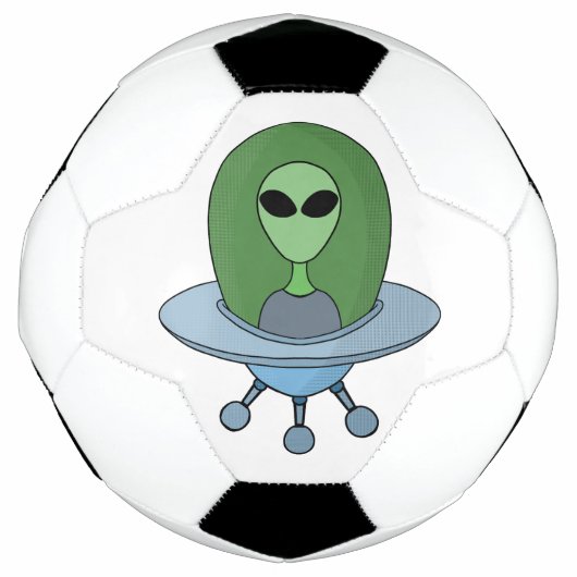 エイリアンは小さな宇宙船で サッカーボール (正面)