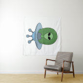 エイリアンは小さな宇宙船で タペストリー (インサイチュ(横))