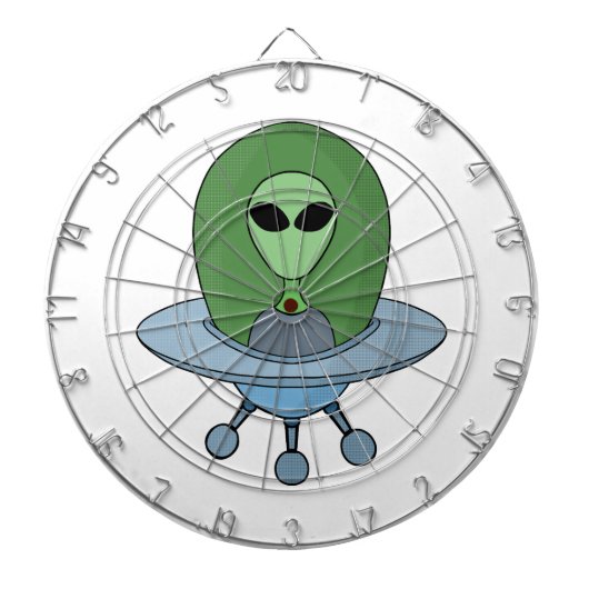 エイリアンは小さな宇宙船で ダーツボード (正面)