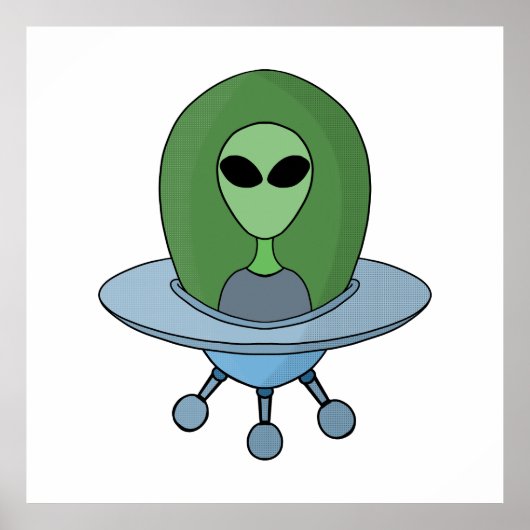 エイリアンは小さな宇宙船で ポスター (正面)