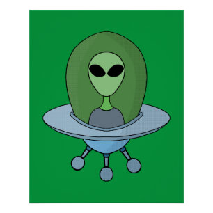 エイリアンは小さな宇宙船で ポスター