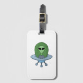 エイリアンは小さな宇宙船で ラゲッジタグ (正面縦)
