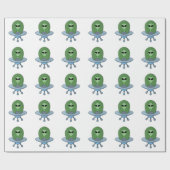 エイリアンは小さな宇宙船で ラッピングペーパー (フラット)