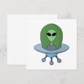 エイリアンは小さな宇宙船で 招待状 (正面/裏面)