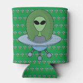 エイリアンは小さな宇宙船で 缶クーラー (裏面)