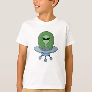 エイリアンは小さな宇宙船で Tシャツ