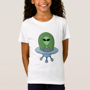 エイリアンは小さな宇宙船で Tシャツ