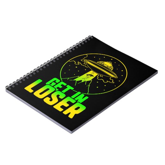 エイリアンは敗者のしゃれのギフトで得ます ノートブック (左側)