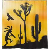 エイリアンまたはライフ型枠砂漠ココペリシャワーカーテン シャワーカーテン (正面)