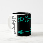 エイリアンまたはライフ型枠砂漠ココペリツートーンコーヒー ツートーンマグカップ (正面左)