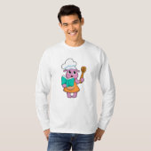 エイリアンをクックブックと調理師として Tシャツ (正面フル)