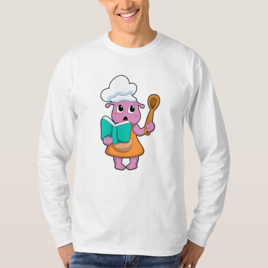 エイリアンをクックブックと調理師として Tシャツ (正面)