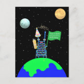 エイリアンをテーマにしたJo Images社のクリスマスポストカード ポストカード (正面)