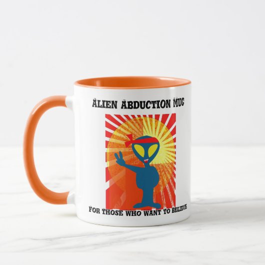 エイリアンを求める人のための誘拐マ信じグ マグカップ (左)