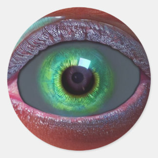 エイリアンアイインアスカイクラシック丸ステッカー ラウンドシール