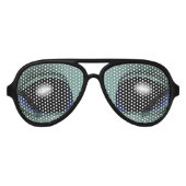 エイリアンアイサングラスおもしろいエイリアン衣装ギフト アビエーターサングラス (正面)