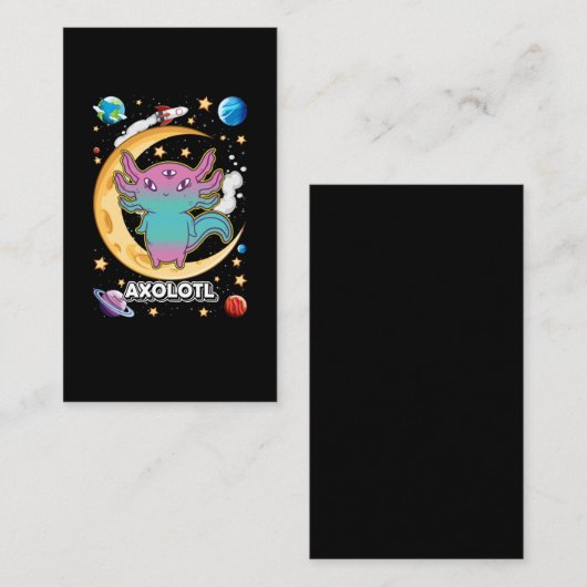 エイリアンアクソロテルパステルゴシック宇宙クレセント 名刺 (正面/裏面)