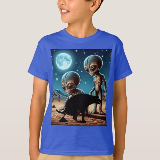 エイリアンアドベンチャープーピングドッグ Tシャツ (正面)