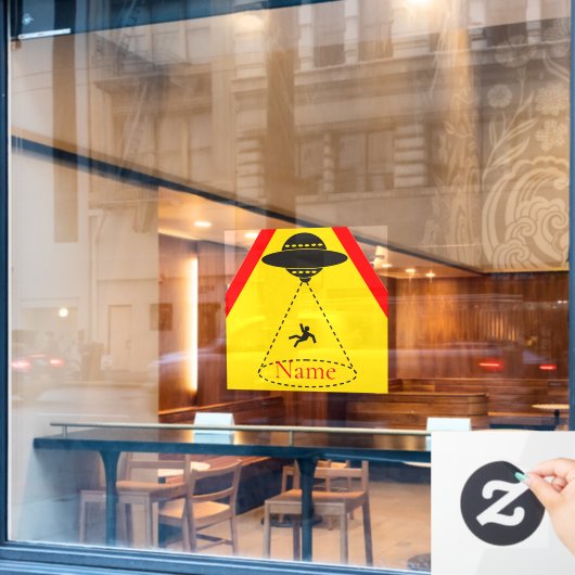 エイリアンアブダクションUFO Thunder_Cove ウィンドウサイン (カフェ窓)