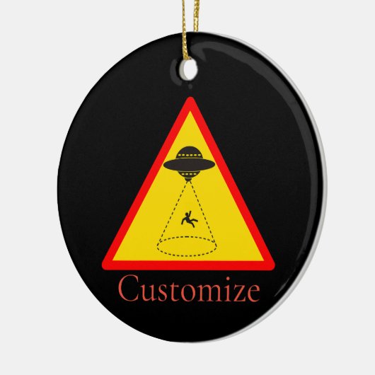 エイリアンアブダクションUFO Thunder_Cove セラミックオーナメント (左)