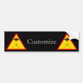 エイリアンアブダクションUFO Thunder_Cove バンパーステッカー (正面)