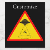 エイリアンアブダクションUFO Thunder_Cove ワインラベル (シングルラベル)