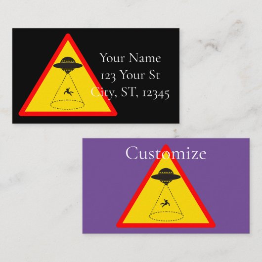 エイリアンアブダクションUFO Thunder_Cove 名刺 (正面/裏面)