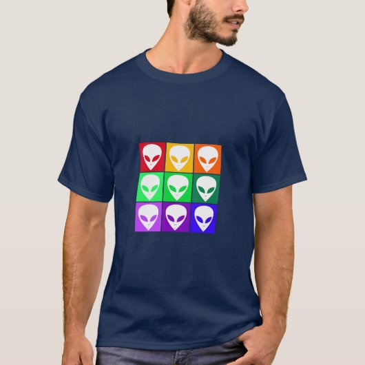 エイリアンアポップ・アートのート Tシャツ (正面)