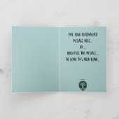 エイリアンアートカード招待状カスタムハロウィンカード 招待状 (内部)