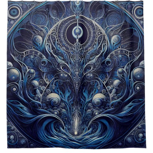 エイリアンアールヌーボーシャワーカーテン シャワーカーテン (正面)