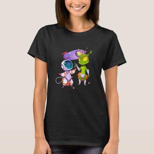 エイリアンインクの宇宙飛行士タトゥー Tシャツ (正面)