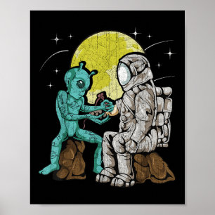エイリアンインクリンキング宇宙飛行士タトゥーヴィンテージタトゥーartis ポスター