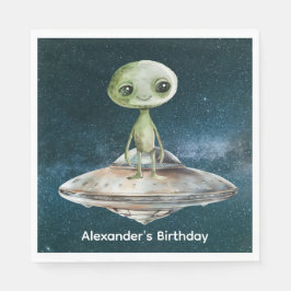エイリアンインベージョン宇宙の誕生日 スタンダードランチョンナプキン