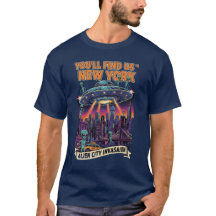 エイリアンインベージョン ニューヨーク ユニセックスTシャツ