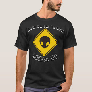 エイリアンイン黒宇宙Ufo Mibエリア51 Tシャツ