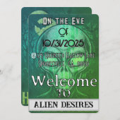 エイリアンウィズハロウィーン 招待状 (正面/裏面)