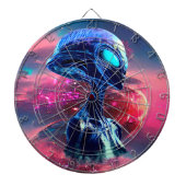 エイリアンウィッサイケデリックダムサイエンスフィクション ダーツボード (正面)