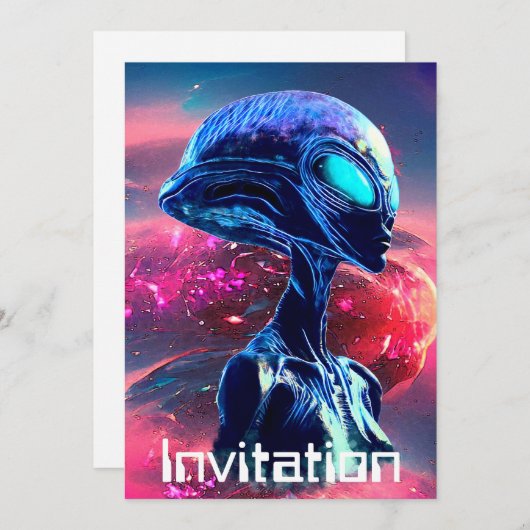 エイリアンウィッサイケデリックダムサイエンスフィクション 招待状 (正面/裏面)