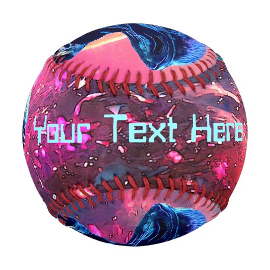 エイリアンウィッサイケデリックダムサイエンスフィクション 野球ボール (正面)