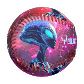 エイリアンウィッサイケデリックダムサイエンスフィクション 野球ボール (正面左)