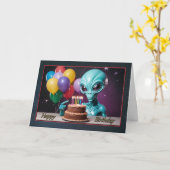 エイリアンウィッシュズボーイズ誕生日カード カード (黄色い花)