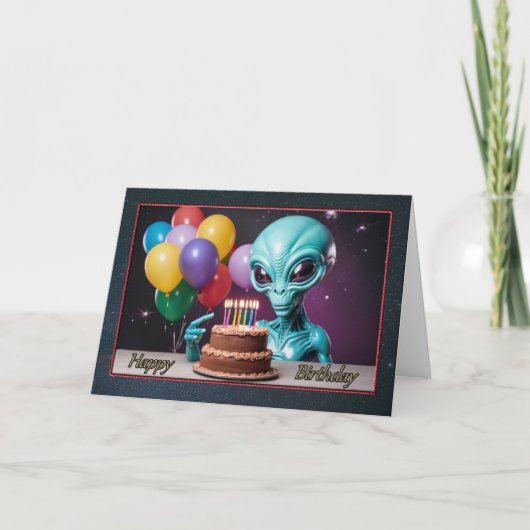 エイリアンウィッシュズボーイズ誕生日カード カード (正面)