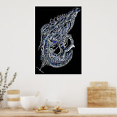 エイリアンエビのインクアート ポスター (キッチン)