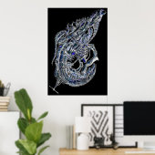 エイリアンエビのインクアート ポスター (ホームオフィス)