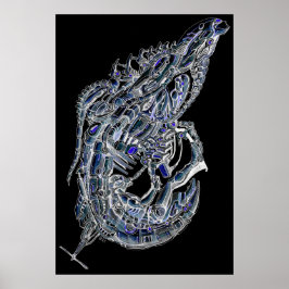 エイリアンエビのインクアート ポスター