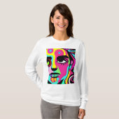 エイリアンエンジェル女性シコデリオ Tシャツ (正面フル)