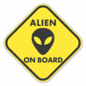 エイリアンオンボードカスタムカットビニールシール シール (正面)