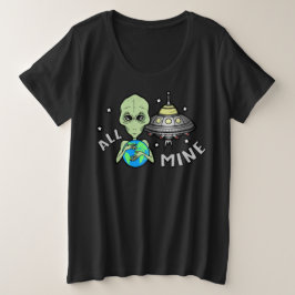 エイリアンオールマイン 女性用プラスサイズTシャツ プラスサイズTシャツ
